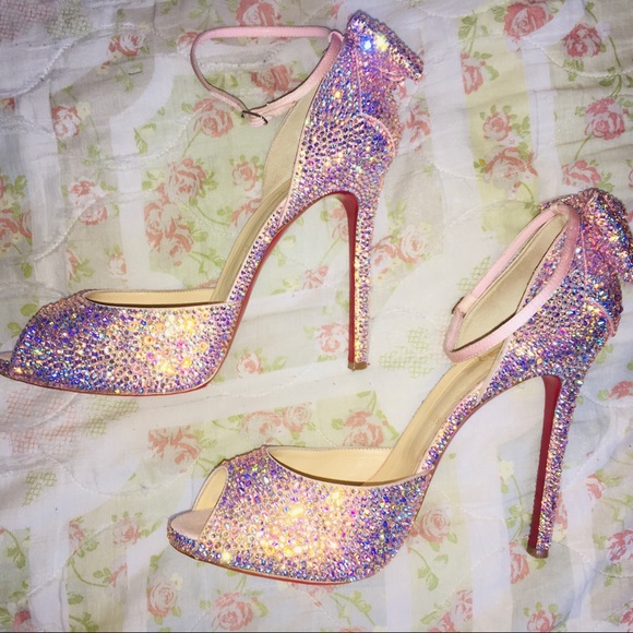 Christian Louboutin Shoes - BARBIE pink LOUBOUTIN 💯% AUTHENTIC strass AB crystal 120mm